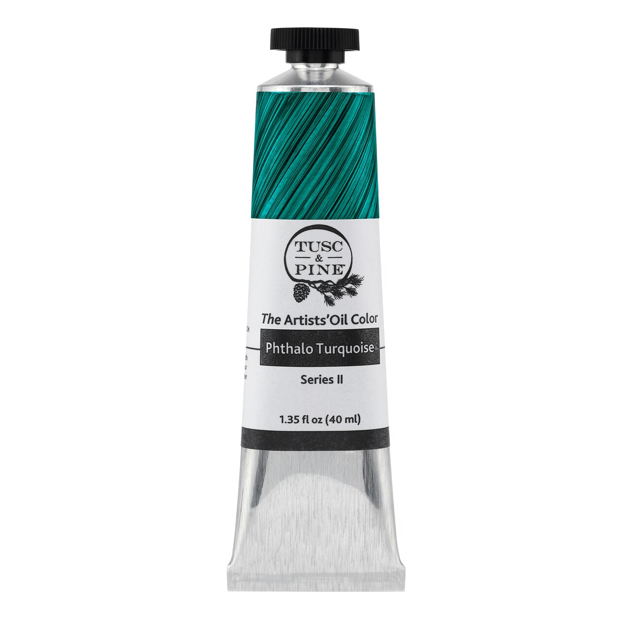 Tusc & Pine Artist Oil Paint - Phthalo Turquoise, 40 ml, Non-Yellowing, Rich & Creamy Consistency, Maximum Pigment Load, Small Batch Milled Oil Paints Made in the USA for Professional Artists